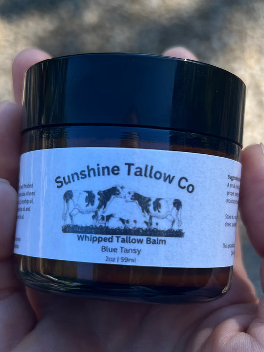 Blue tansy tallow balm